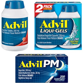 Advil Tablets, Liqui-Gels or PM Caplets