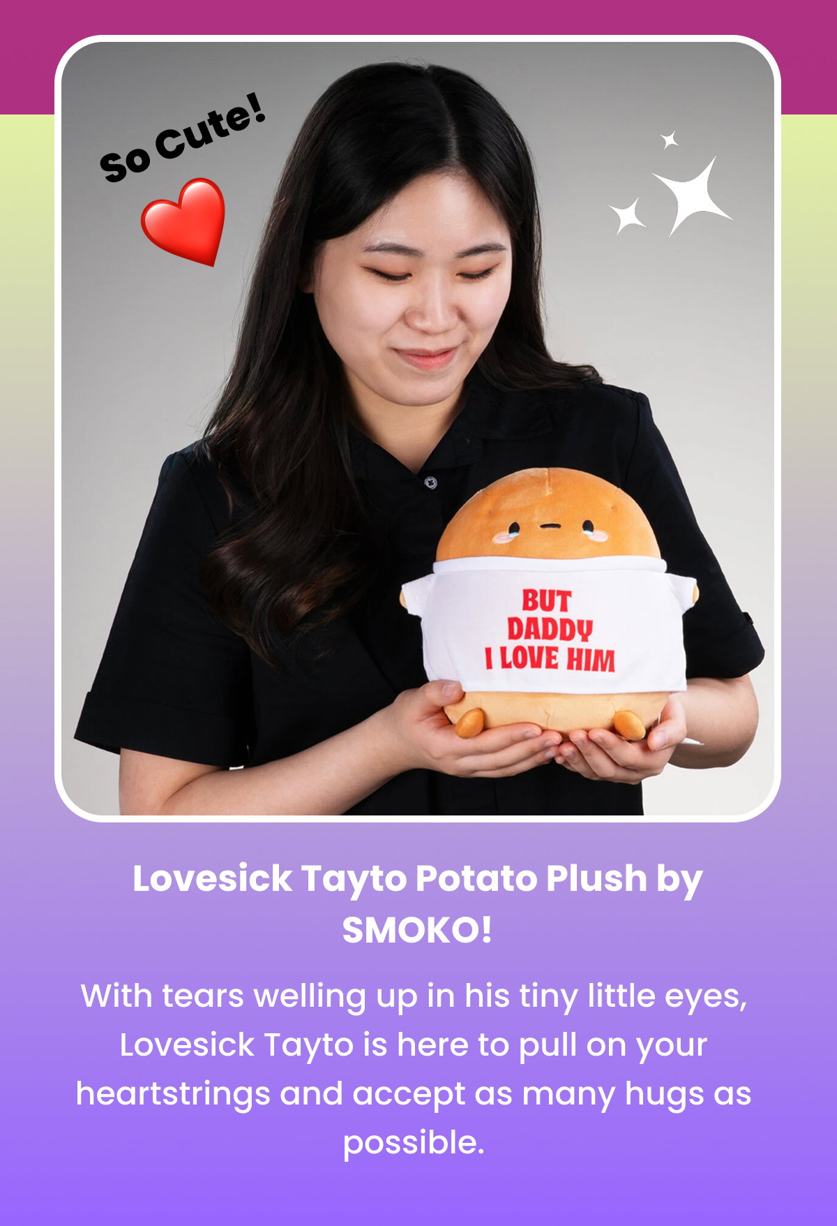 Lovesick Tayto Potato Plush by SMOKO