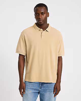 Garment Wash Short Sleeve Polo
