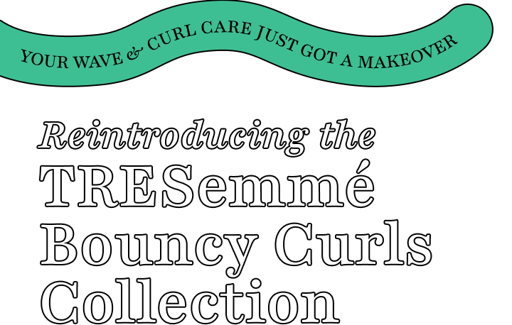 Your wave & curl care just got a makeover | Reintroducing the TRESemmé Bouncy Curls Collection