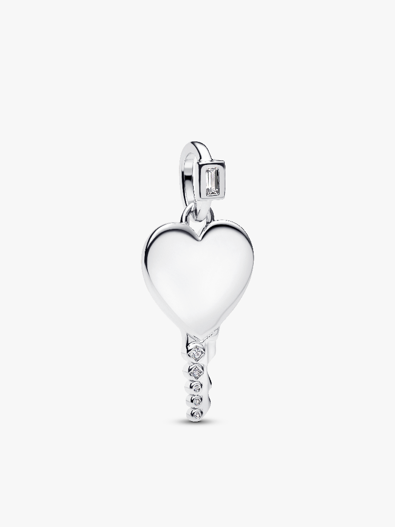 Engravable Heart Key Pendant