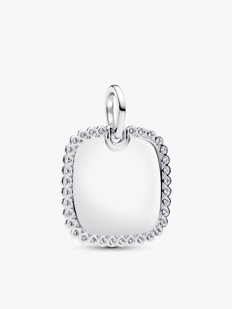 Engravable Square Tag Pendant