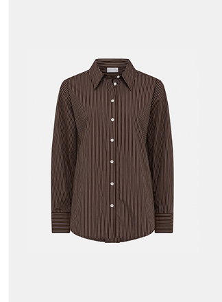 Poplin Long Sleeve Stripe Shirt