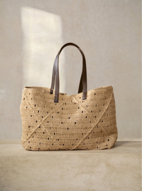 raffia tote bag