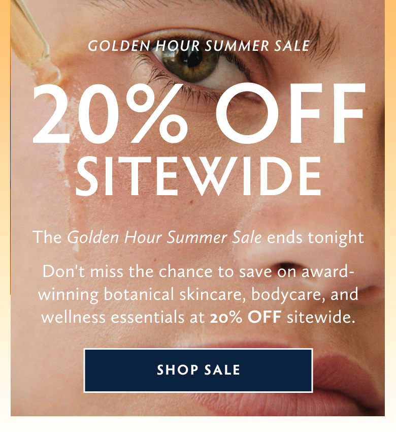 Golden Hour Summer Sale 20% OFF SITEWIDE