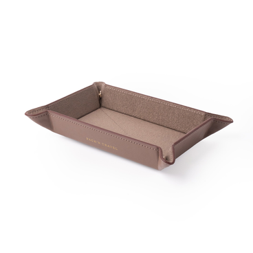 Leather Tray Beige