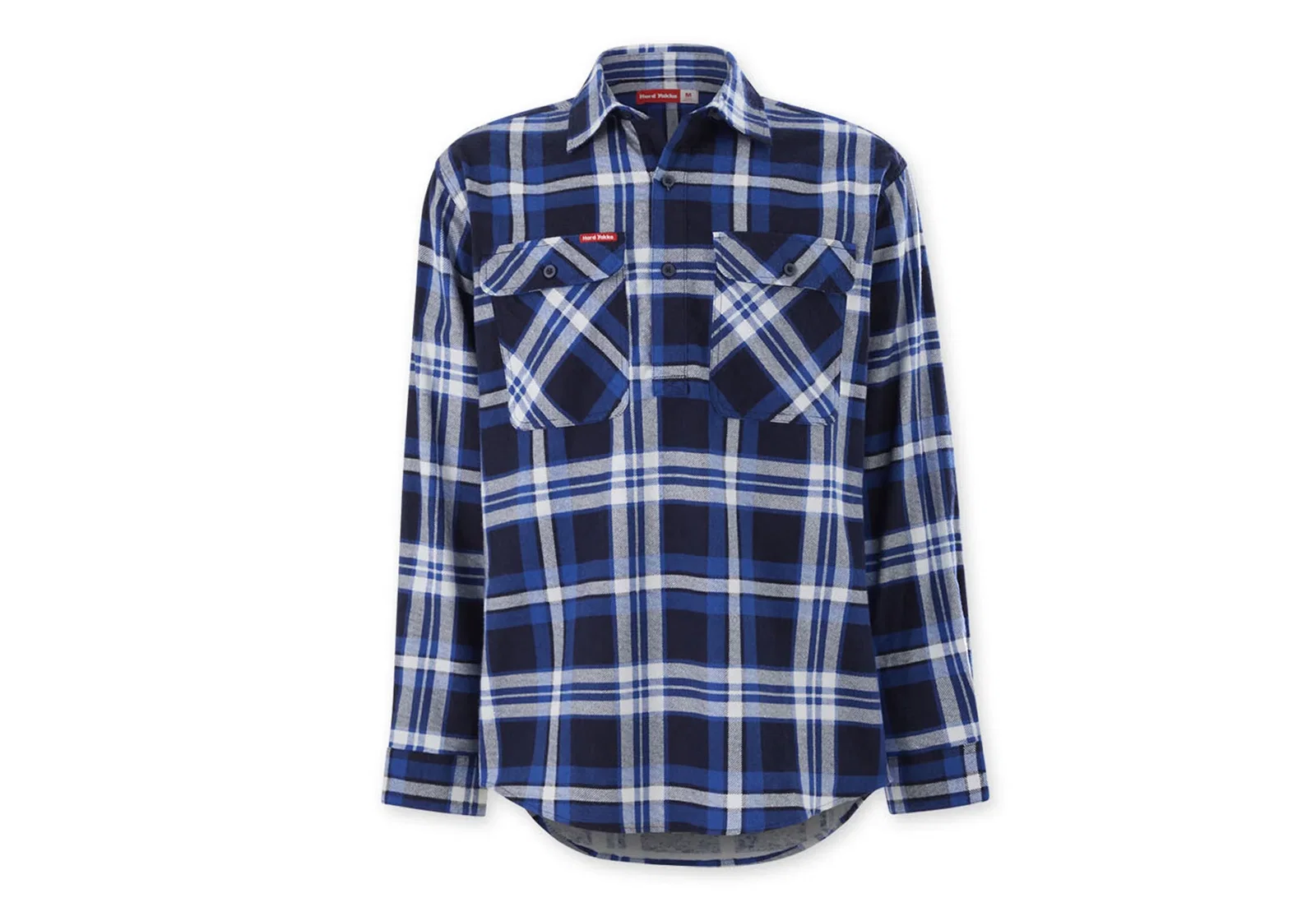 Image of Hard Yakka Mens Core Long Sleeve Closed Front Check Flannel Shirt