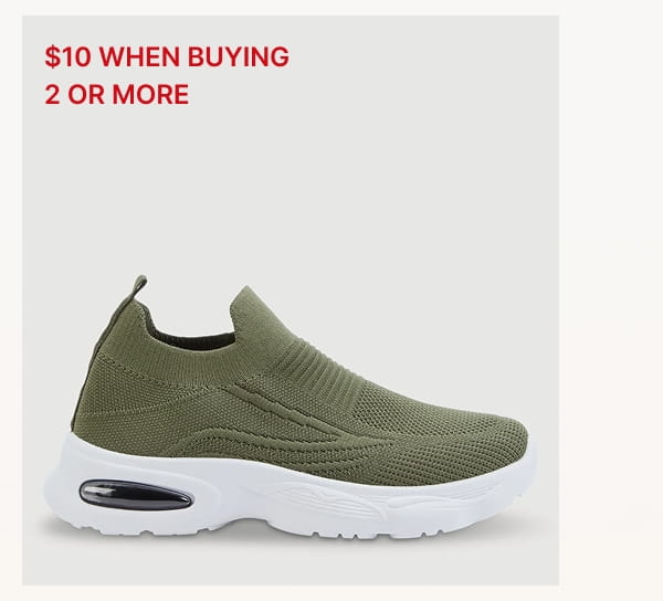 Shop Textured Knit Slip On Platform Sneakers