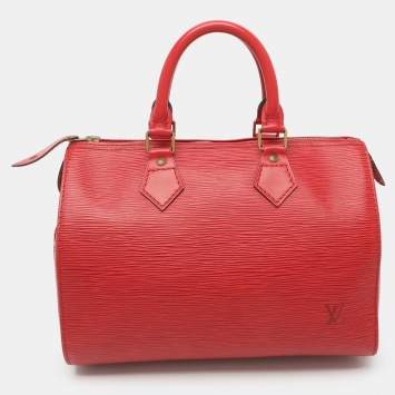 Speedy 25 Red Epi Leather Satc