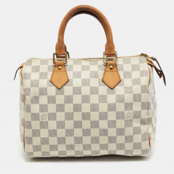 Speedy 25 Damier Azur Canvas B