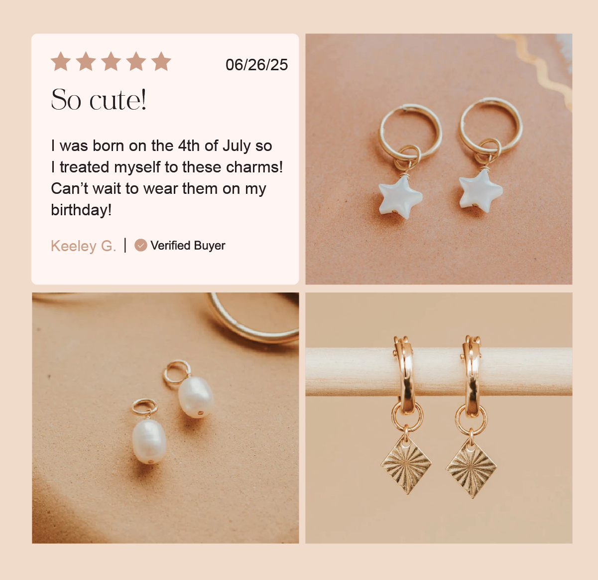 Hoop Charms for the 4th >