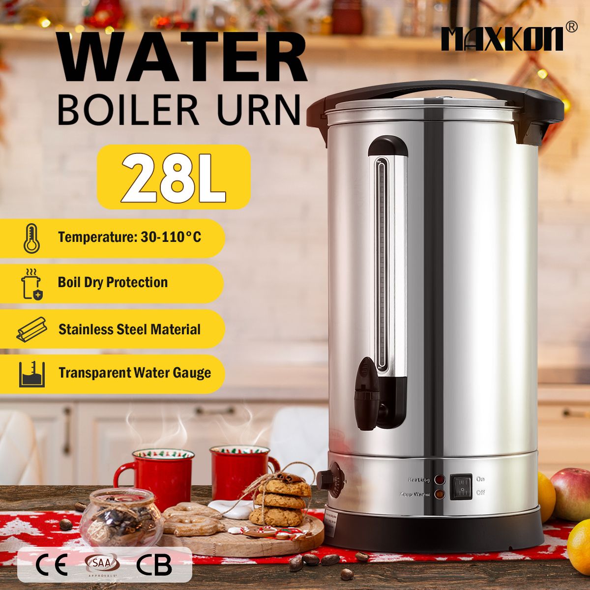 28L Hot Water Urn