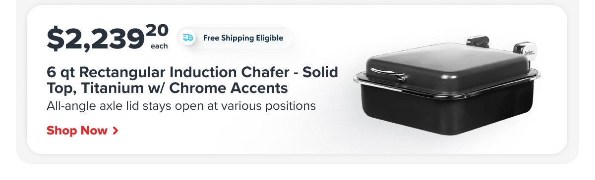 Spring USA 6 qt Rectangular Induction Chafer