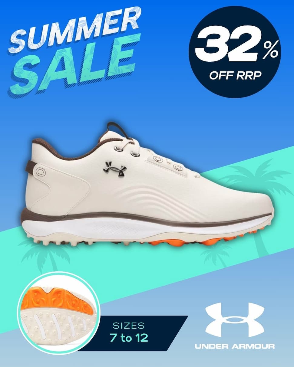 Under Armour Mens UA Drive Fade 2 Spikeless Breathable Comfy Golf Shoes