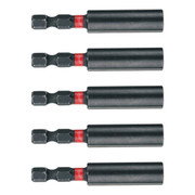Milwaukee SHOCKWAVE 60mm Impact Magnetic Bit Holder - Pack of 5