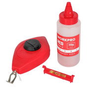WORKPRO WP329019 30m Red Chalk Line Reel Set