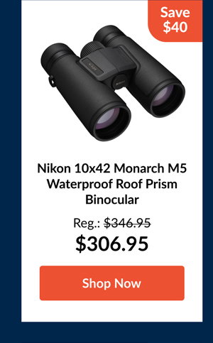 Nikon 10x42 Monarch M5 Waterproof Roof Prism Binocular