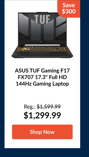 ASUS TUF Gaming F17 FX707 17.3inches Full HD 144Hz Gaming Laptop