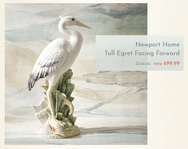Newport Home Tall Egret Facing Forward - now $99.99