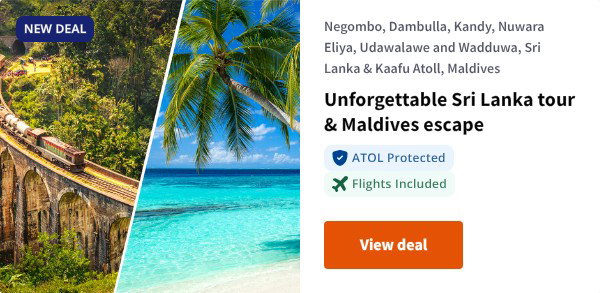 Unforgettable Sri Lanka tour & Maldives escape