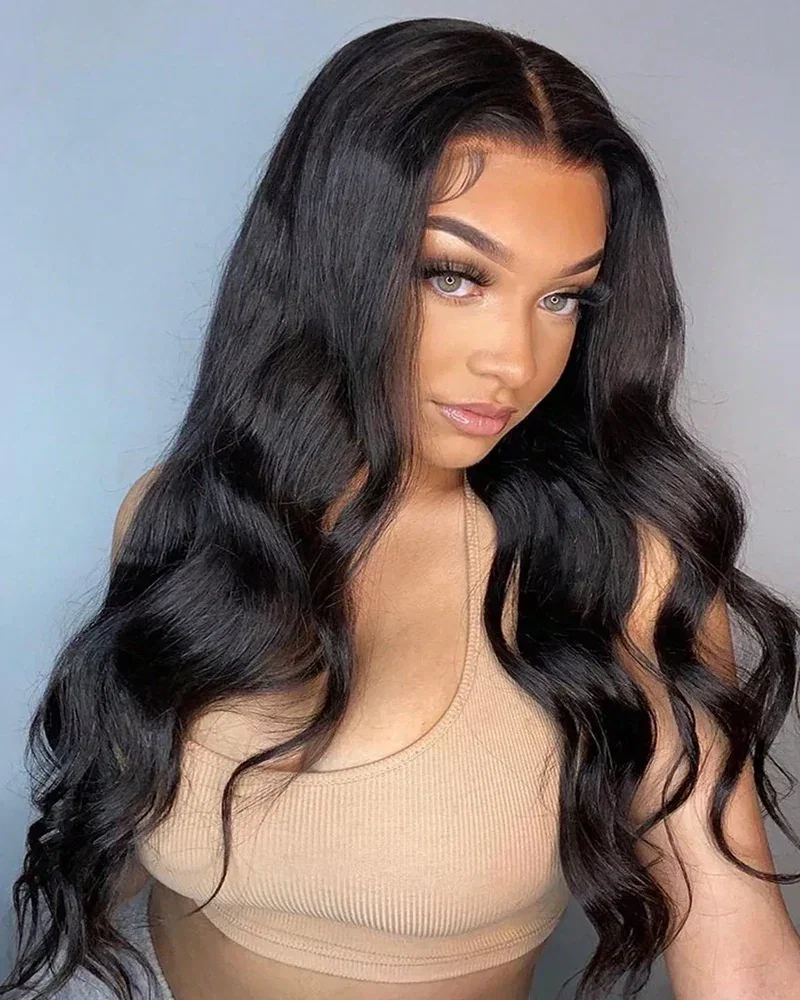 Arabella 360 Full Lace Glueless Body Wave Wig Invisi Drawstring Natural Black Pull & Go