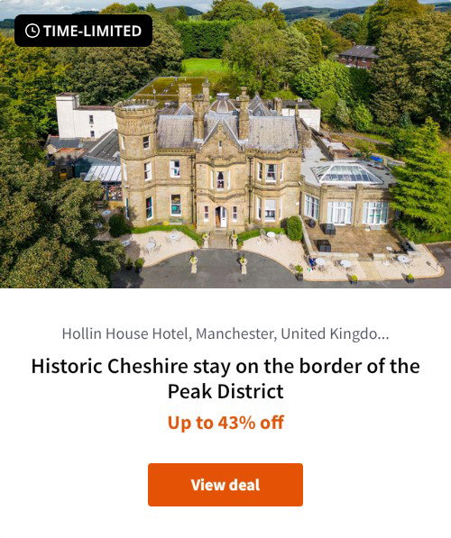 Historic Cheshire stay on the border of the Peak District