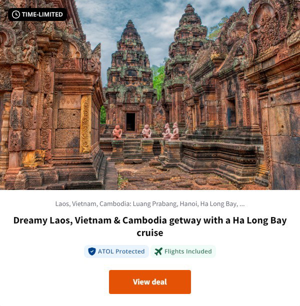 Dreamy Laos, Vietnam & Cambodia getway with a Ha Long Bay cruise
