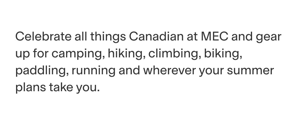 Made for Canadian summers