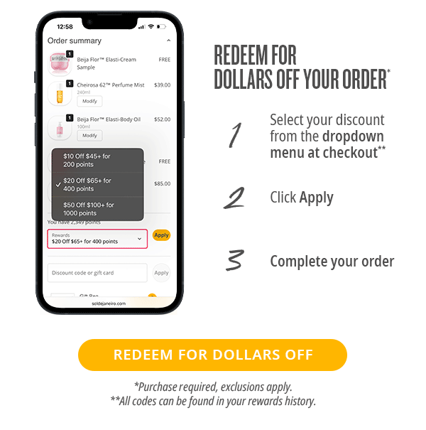 REDEEM FOR DOLLARS OFF YOUR ORDER* 