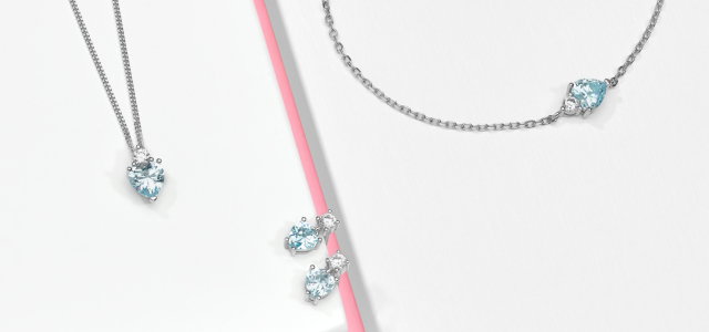 Sterling Silver Light Blue Cubic Zirconia Jewellery