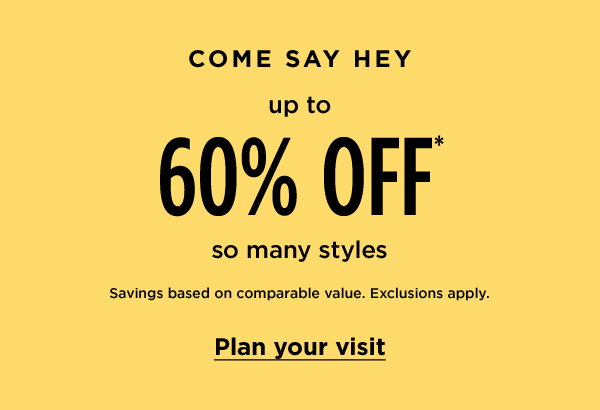 60% off so many styles