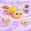 12PCS Glitter Dumpling Squishy,Mini Real Bun Dumplings Stress Relief Set Pack Box,Crazy Fun Balls Toys Fidget Cute Sensory