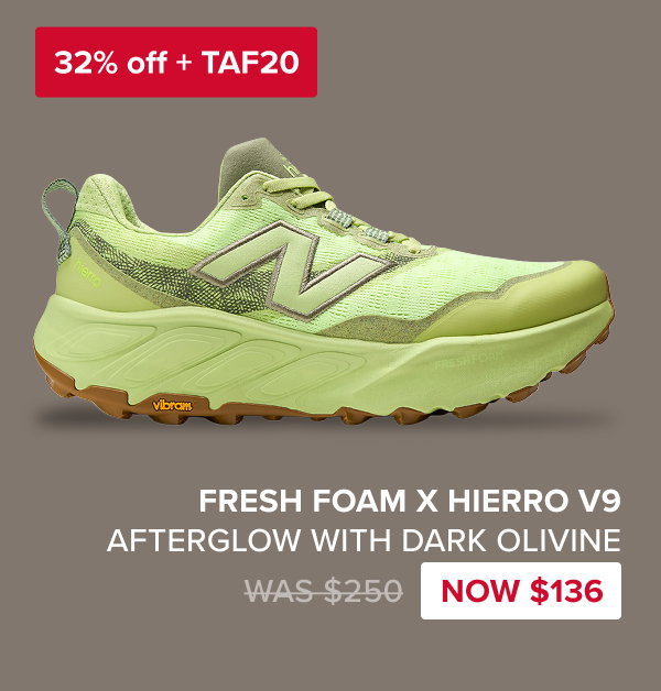 Fresh Foam X Hierro v9 AFTERGLOW with DARK OLIVINE