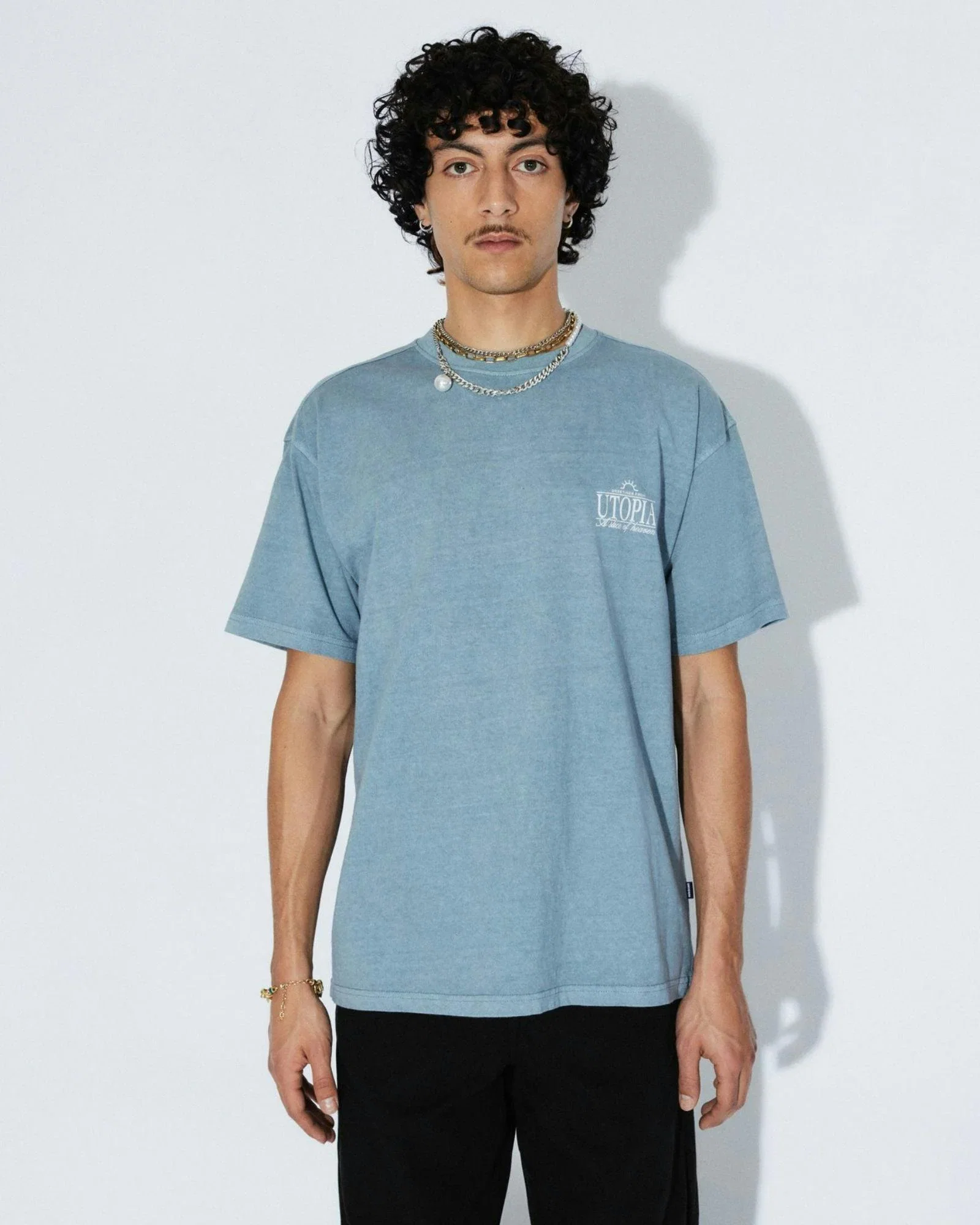 Trooper Tee - Washed Blue Utopia