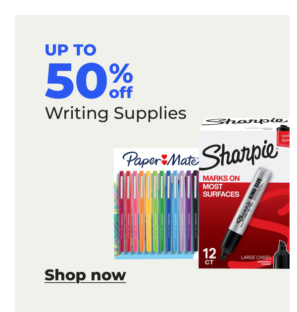 Up to 50% off Writing Supplies - Shop now