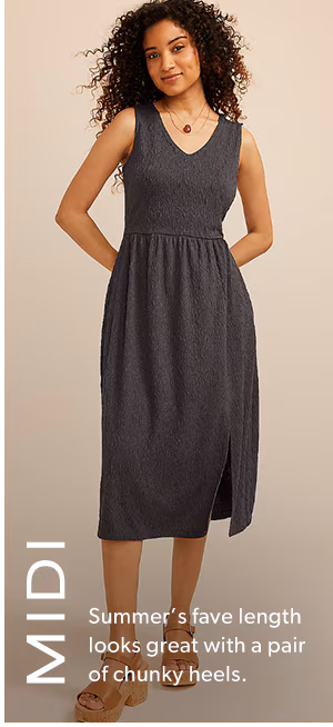 Midi. Summer's fave length looks great with a pair of chunky heels.
