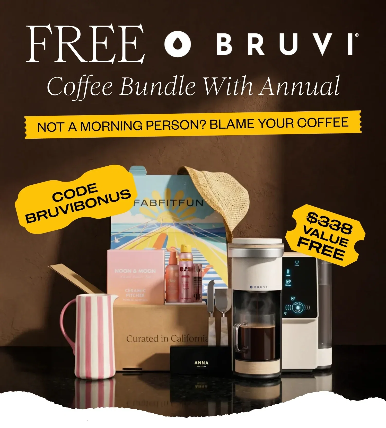 FREE BRUVI® Coffee Bundle With Annual | NOT A MORNING PERSON? BLAME YOUR COFFEE