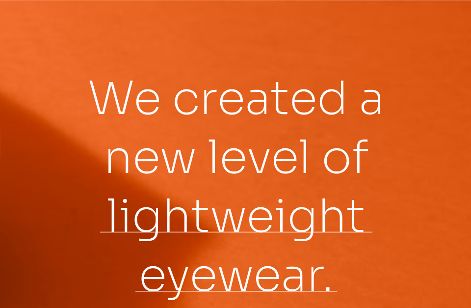 Lightweight eyewear