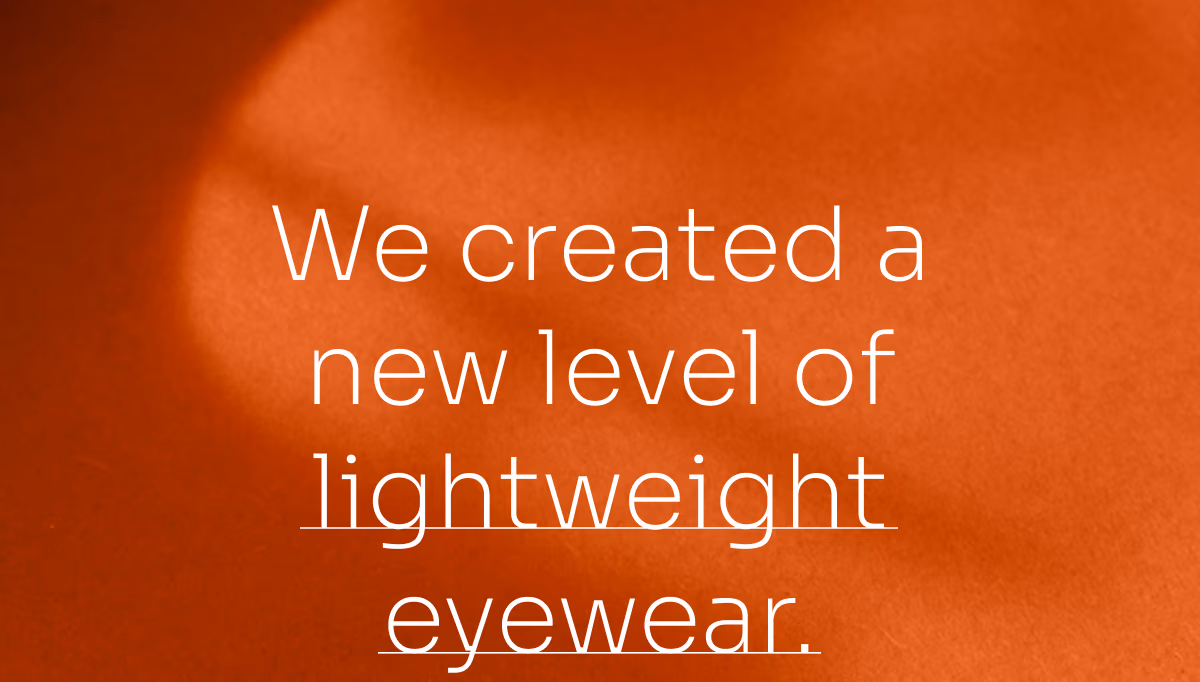 Lightweight eyewear
