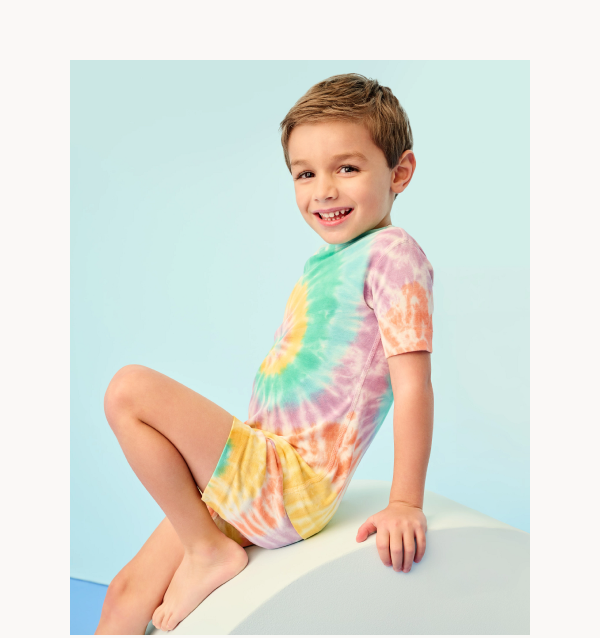HannaJams™ Pajama Set | Multi-Colored Spiral Tie Dye SU26
