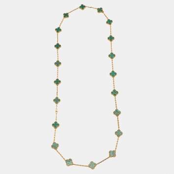 Vintage Alhambra Malachite 18k