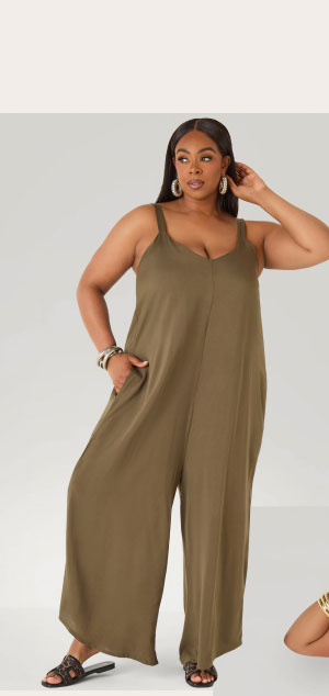 Woven Wide Leg Jumpsuit