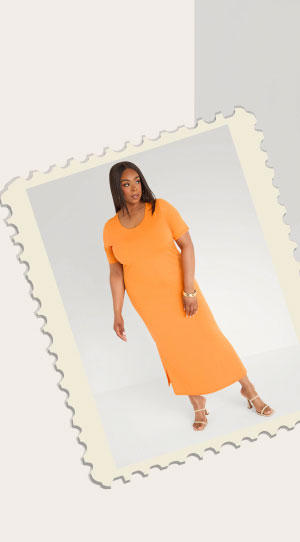 Stretch Knit Maxi T Shirt Dress