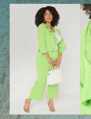 Pleat Detailed Wide Leg Capris