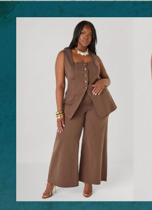 Chambray Wide Leg Pants