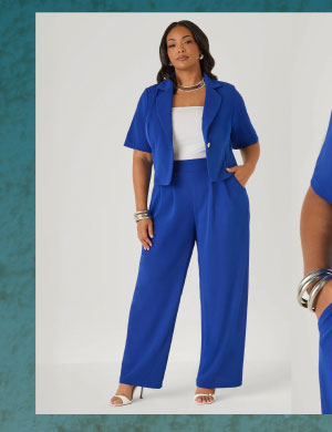 Pleated Wide Leg Pants