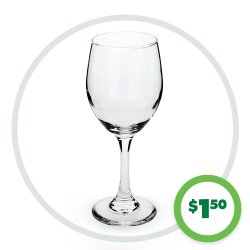 $1.50 Long Stem Wine Glasses
