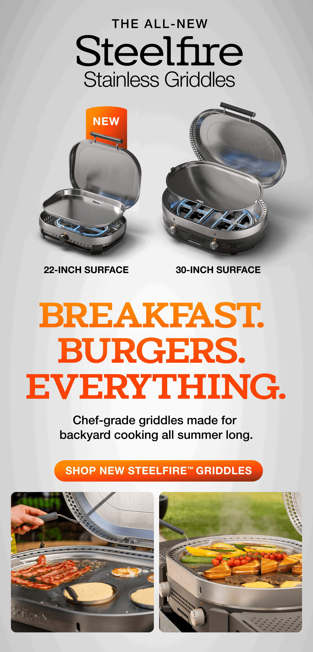 Steelfire 22 Stainless Griddle