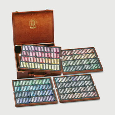 Schmincke Extra Soft Pastels Wooden Box Assorted Colours Set of 400