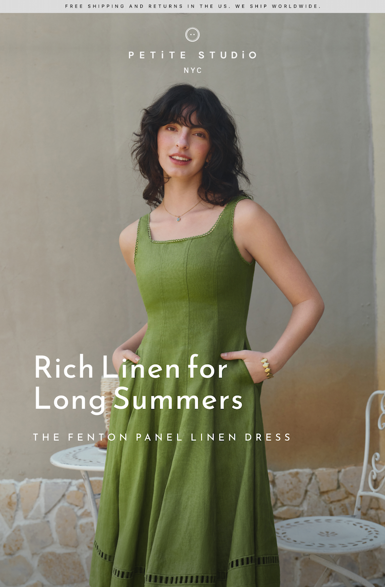 Rich Linen for Long Summers. The Fenton Panel Linen Dress